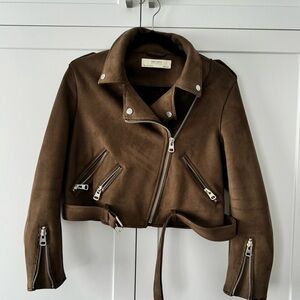 Zara Suede Moto Jacket